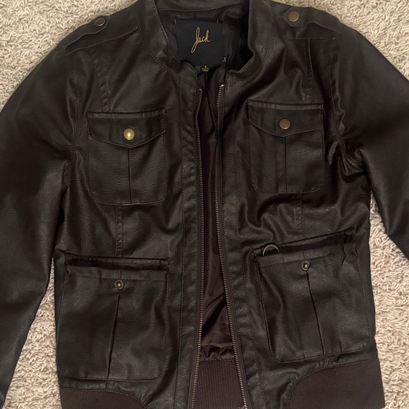Brown Leather Jacket - Picture 3 of 4